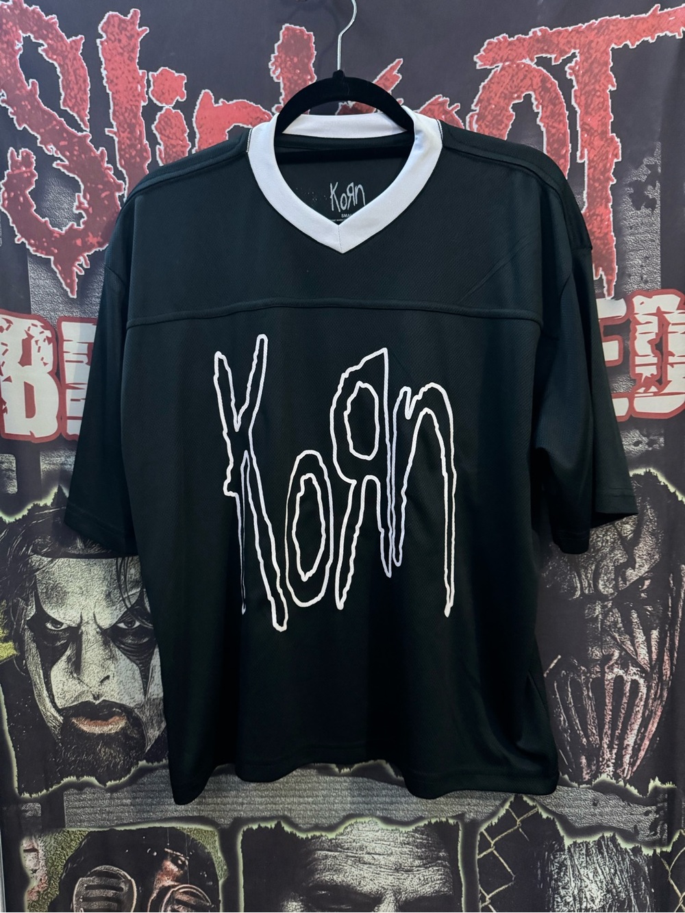 Korn Freak On A Leash Black Logo Football Jersey